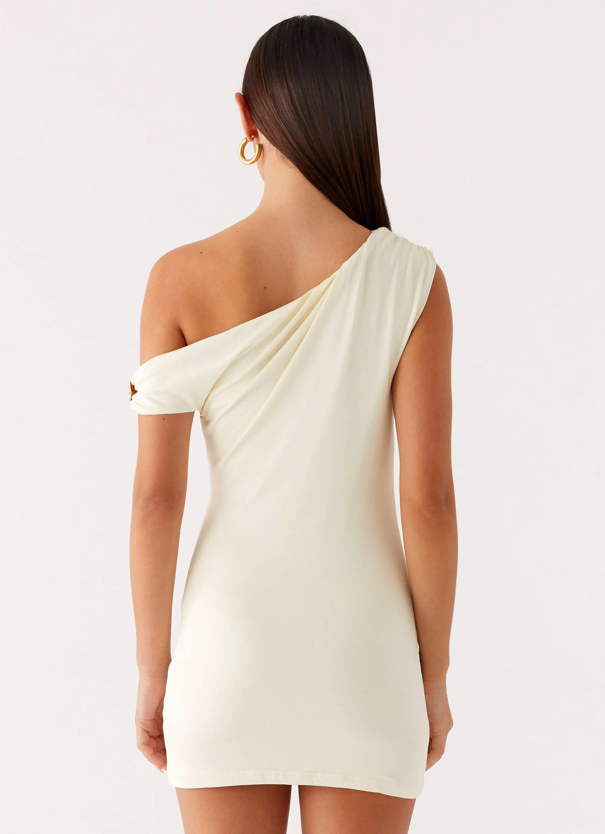 Fold-Over-Detail Island Time Mini Dress - Yellow
