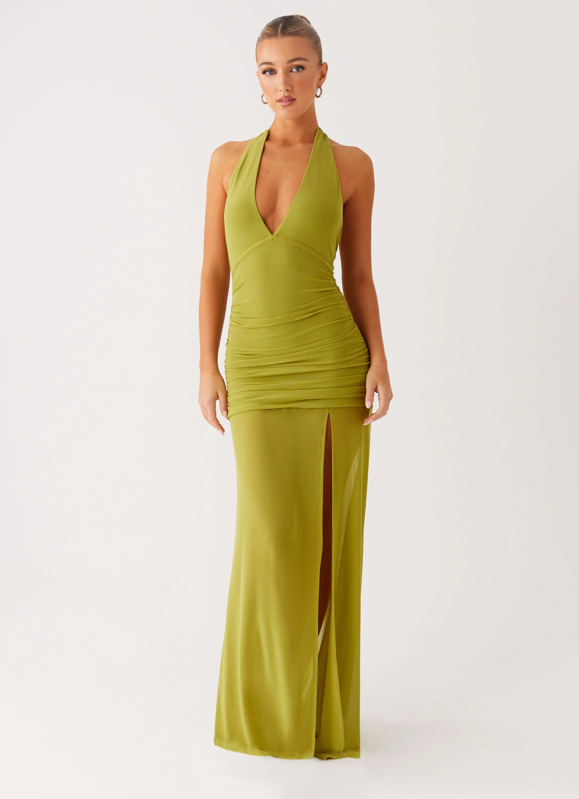 Island Muse Dress - Lime Feminine fit-and-flare silhouette Elegant Cut