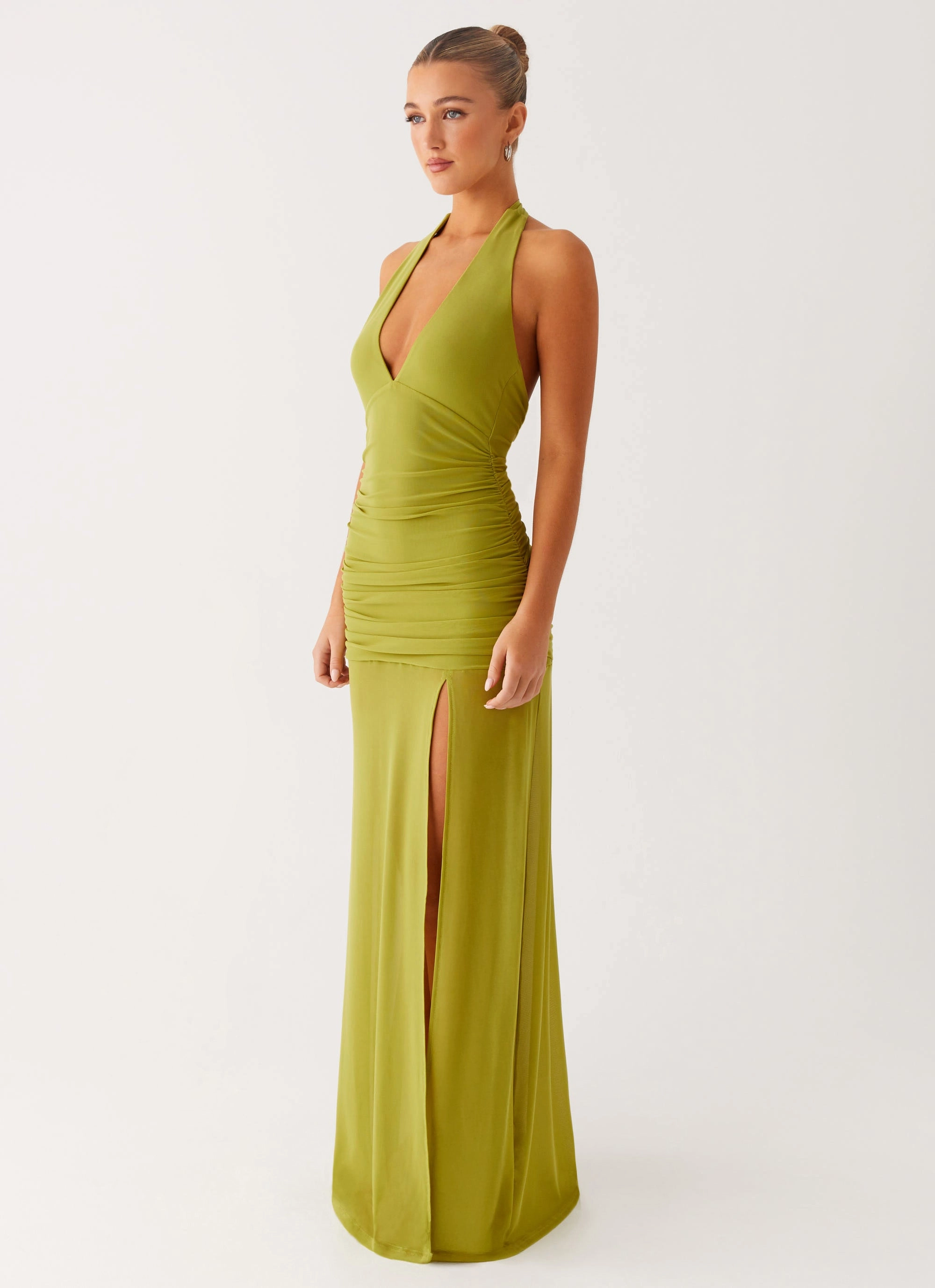 Island Muse Dress - Lime Natural Drape