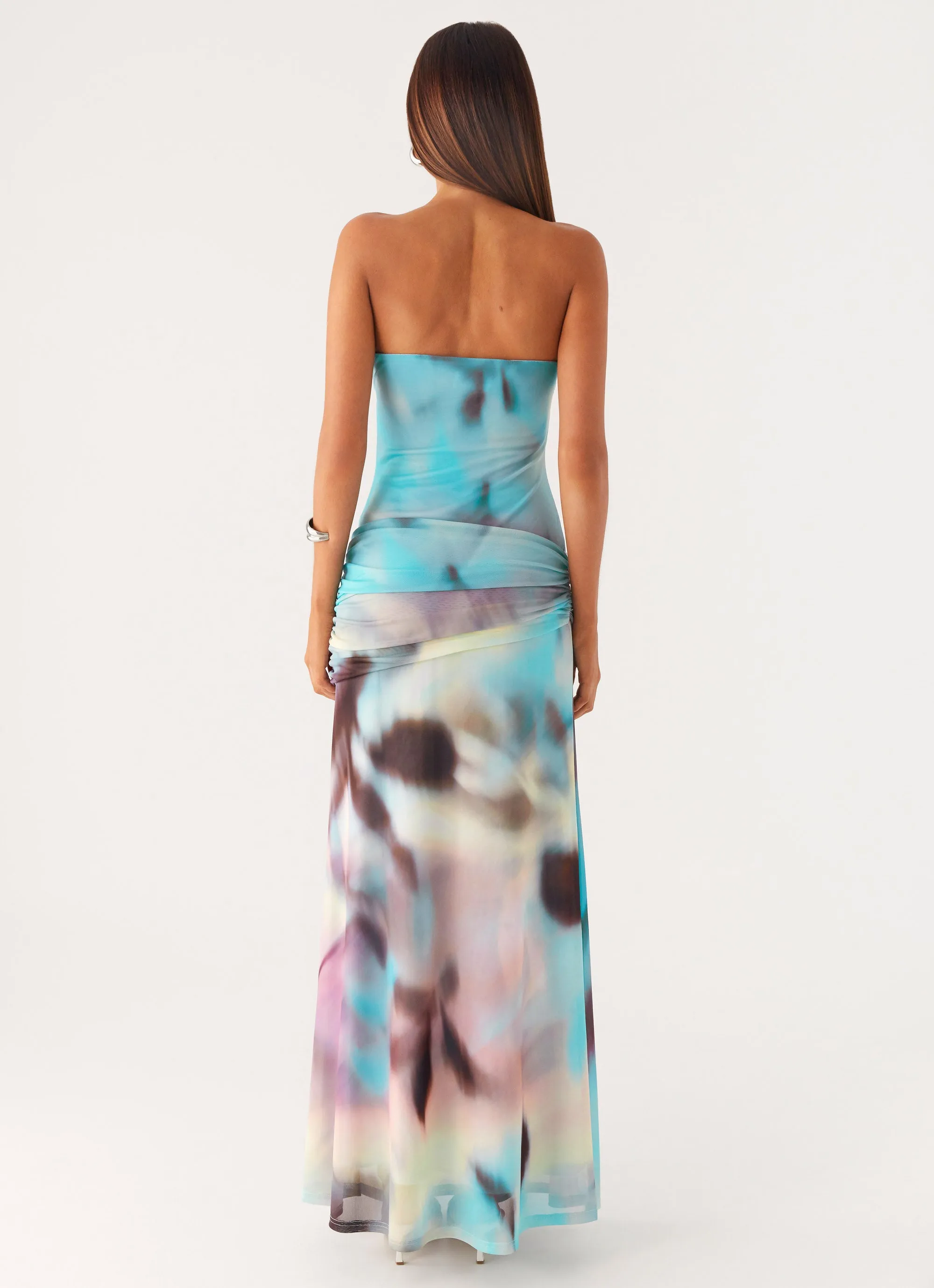 Isle Escape Mesh Maxi Dress - Sea Splash Gentle Flow Summer Ready
