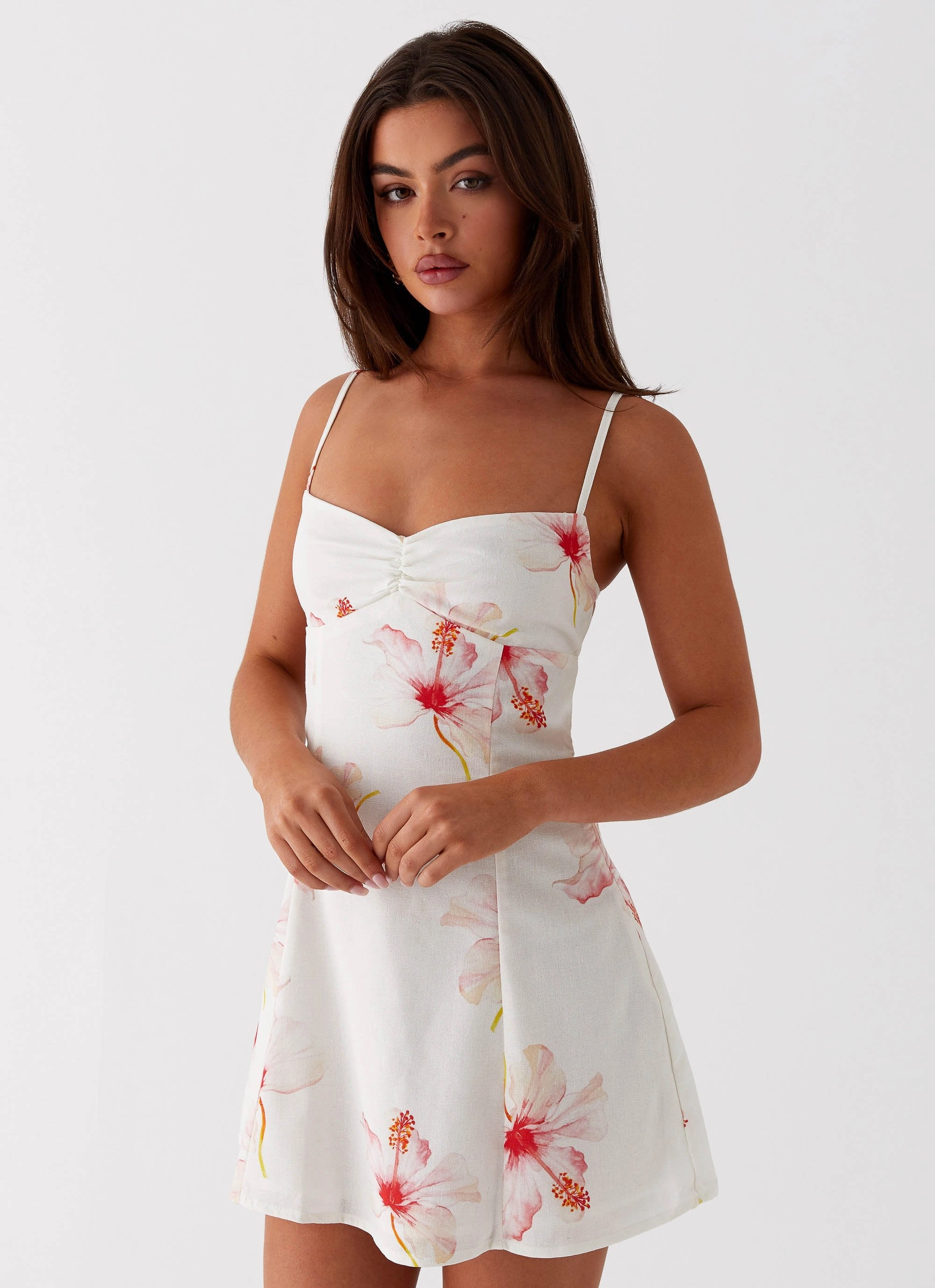 Perfect for Layering Isra Linen Mini Dress - Camellia