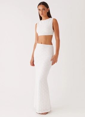 Comfortable Movement All Occasion Issey Maxi Skirt - White