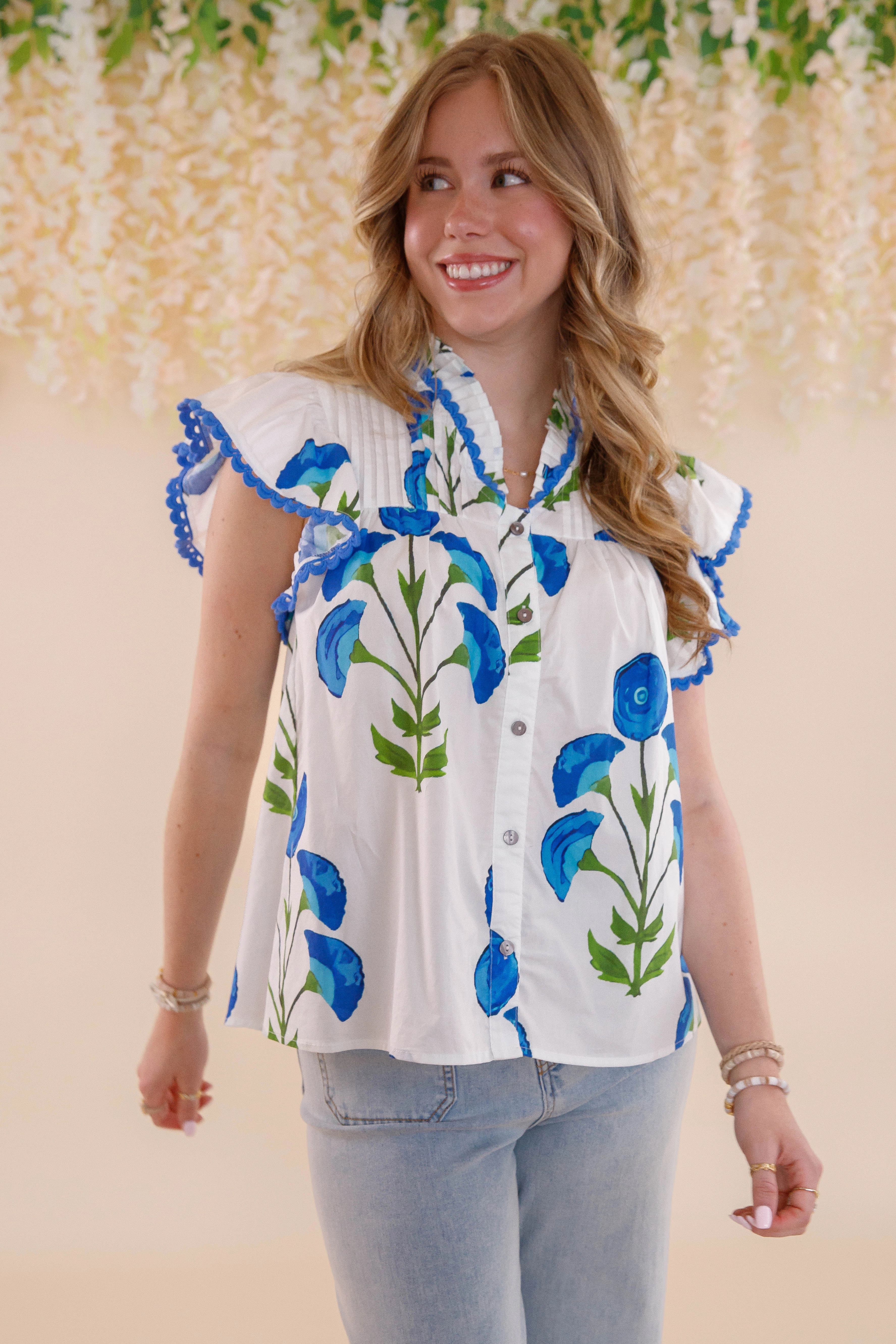 LightReflective Anti Pilling Finish It's Been Done Blouse-White