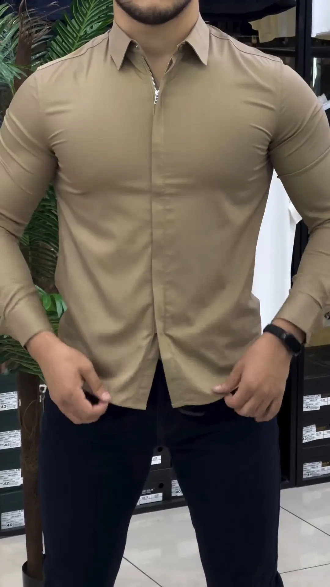 Italian men's casual business shirt