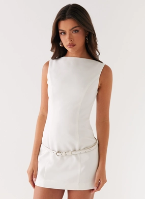 Trend Fit Jaci Mini Dress - White