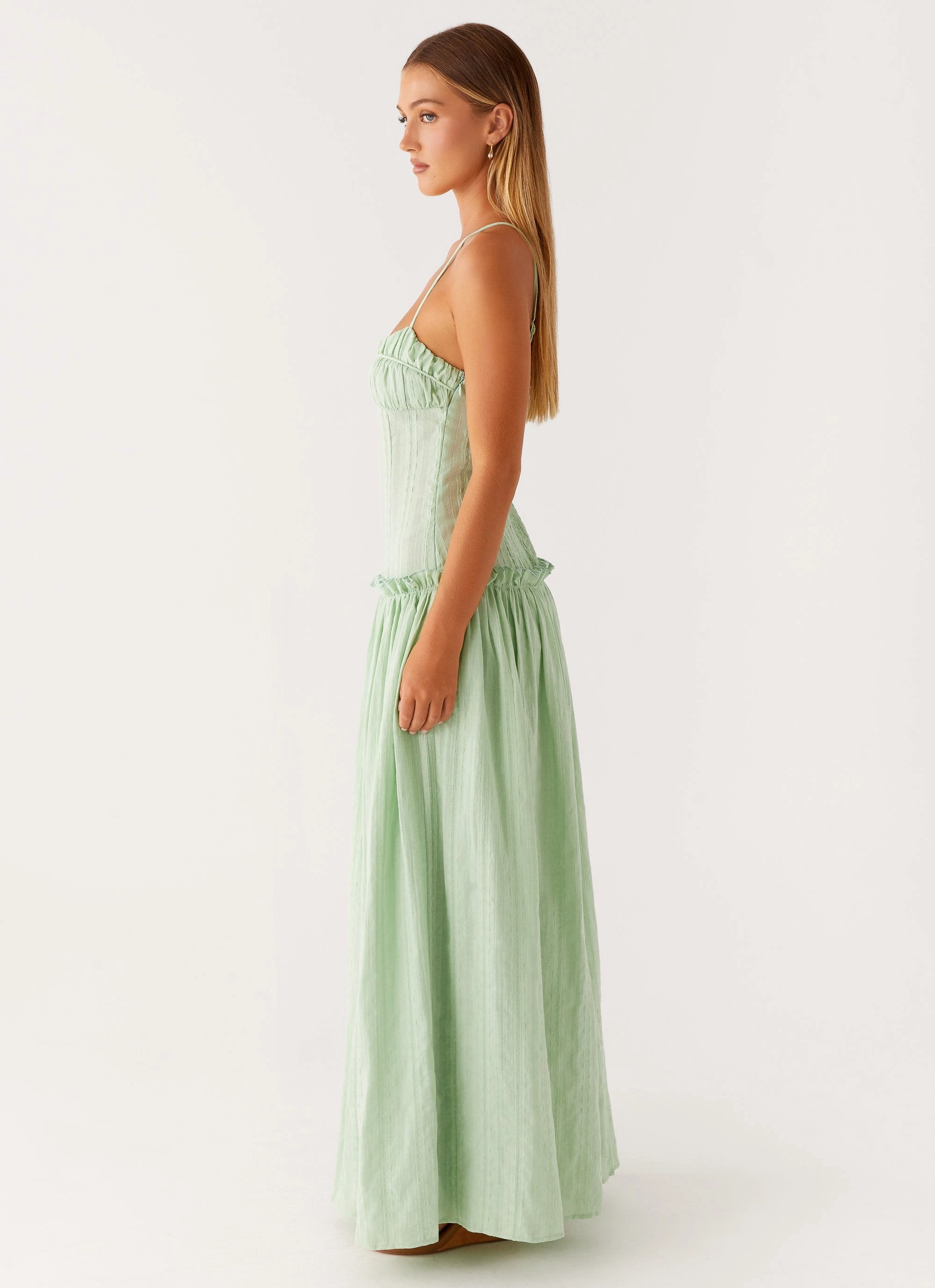Jacinda Drop Waist Maxi Dress - Sage Functional Layer