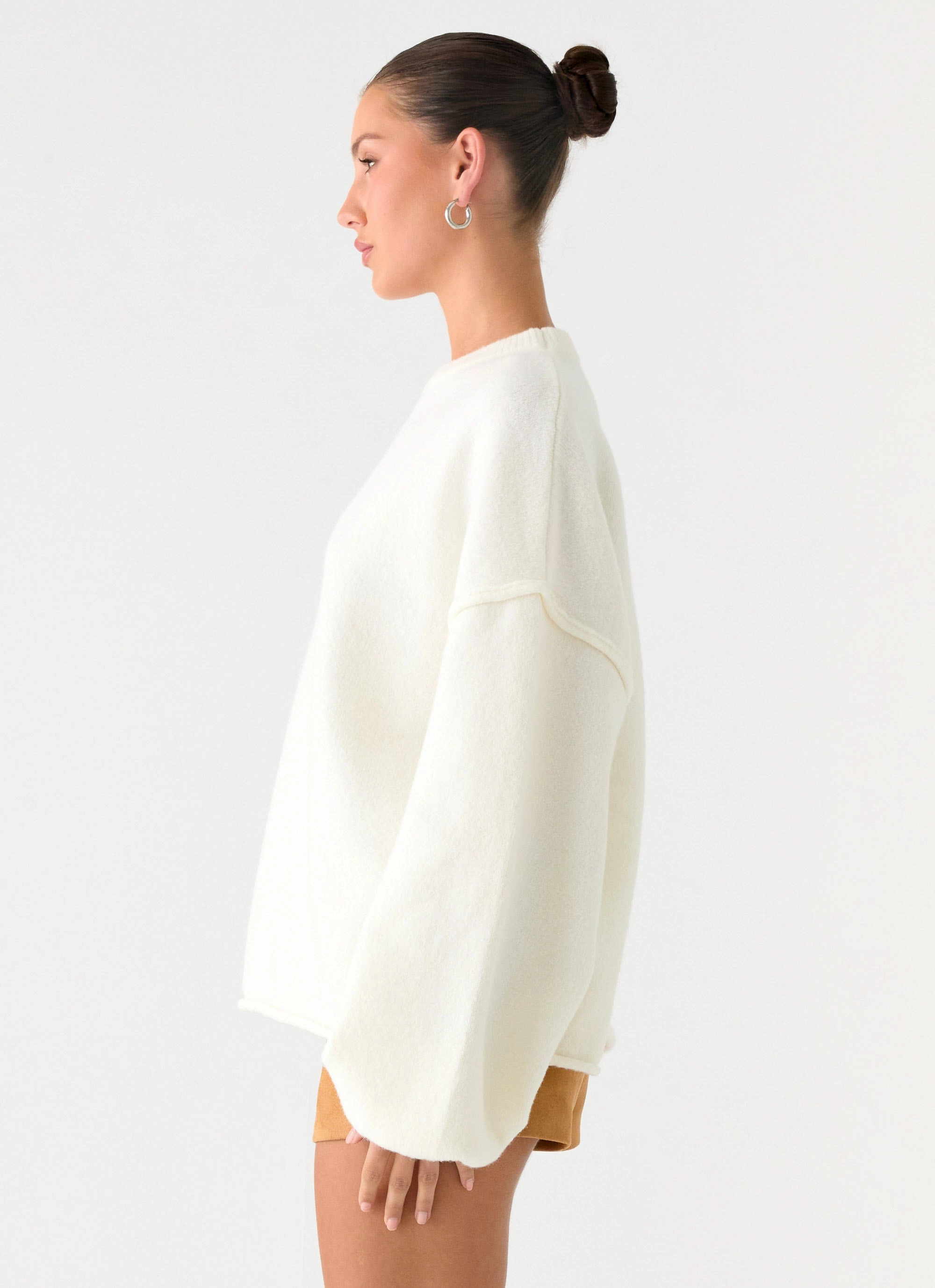 Jack Oversized Knit Sweater - Cream Compact Travel Friendly Odor Control Fibers
