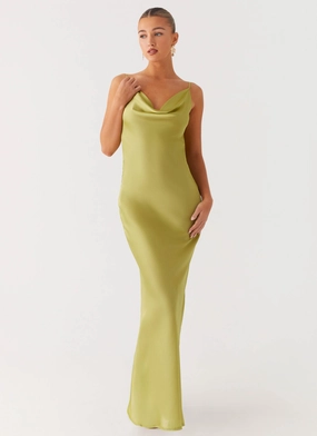 Chilly Day Wear Jade Escape Maxi Dress - Lime
