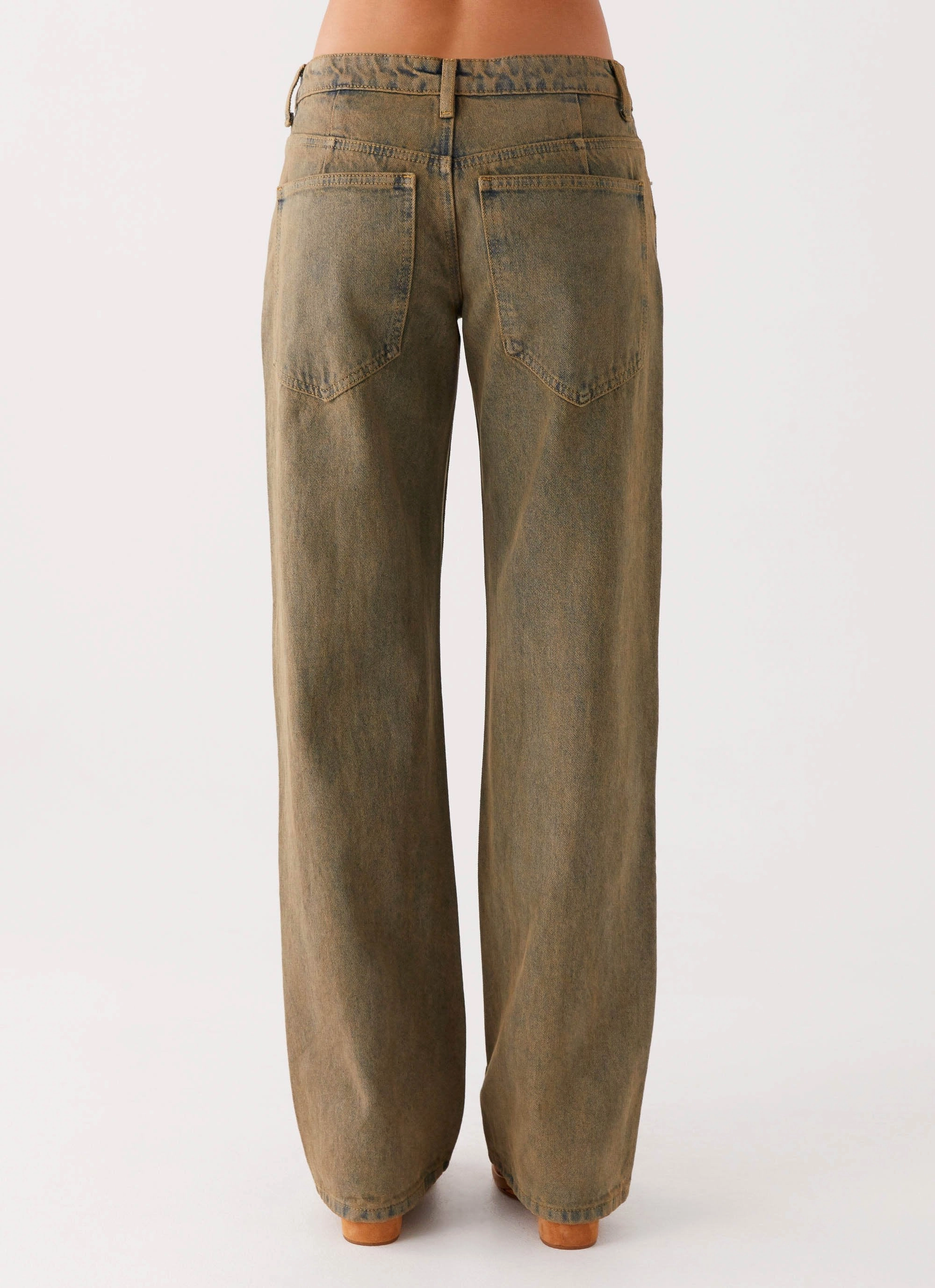 NonChafingLegs Jaiden Low Rise Denim Jeans - Brown Sand Wash