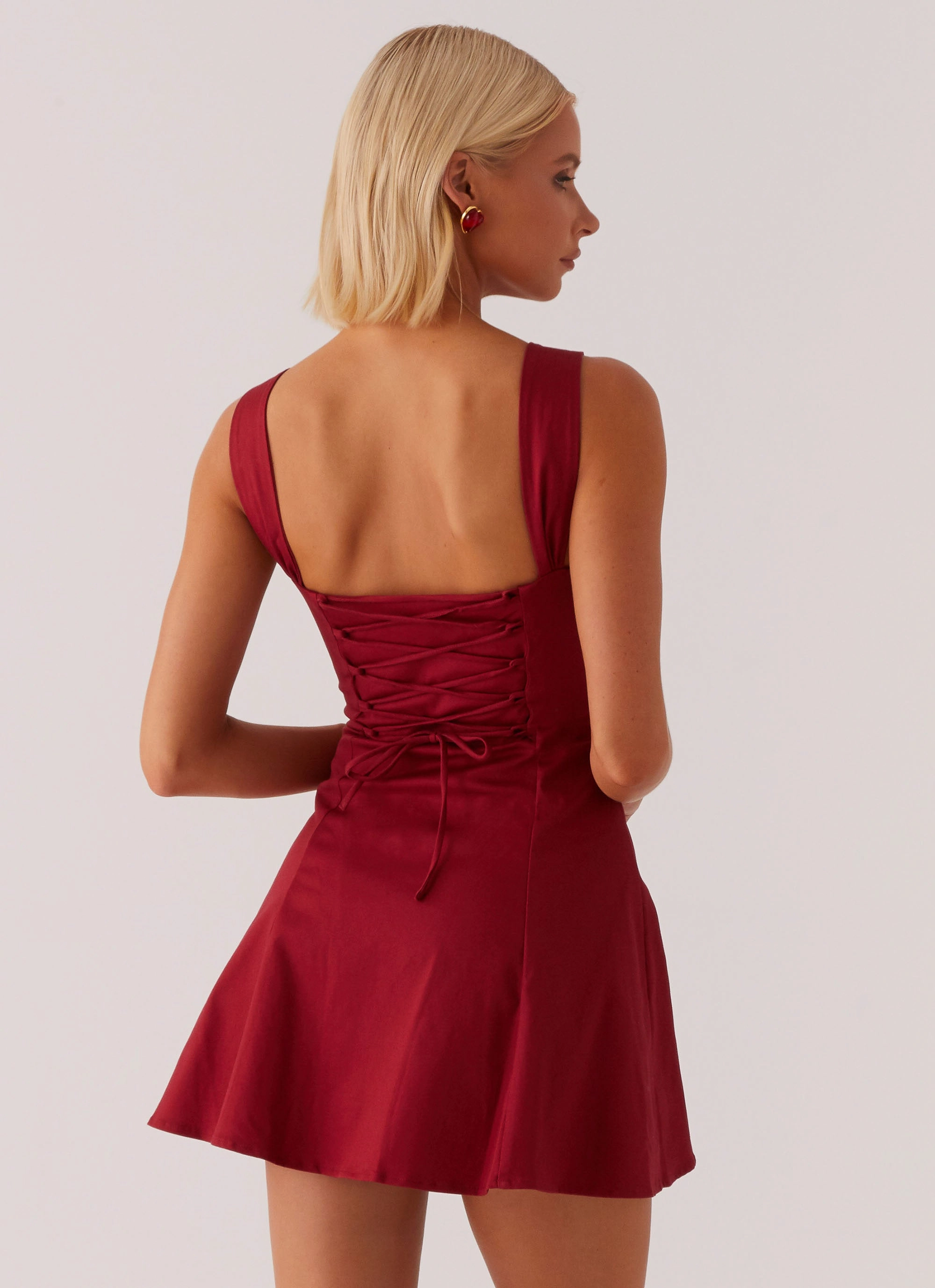 Mood Flex Quick Look Jamaya Tie Mini Dress - Red