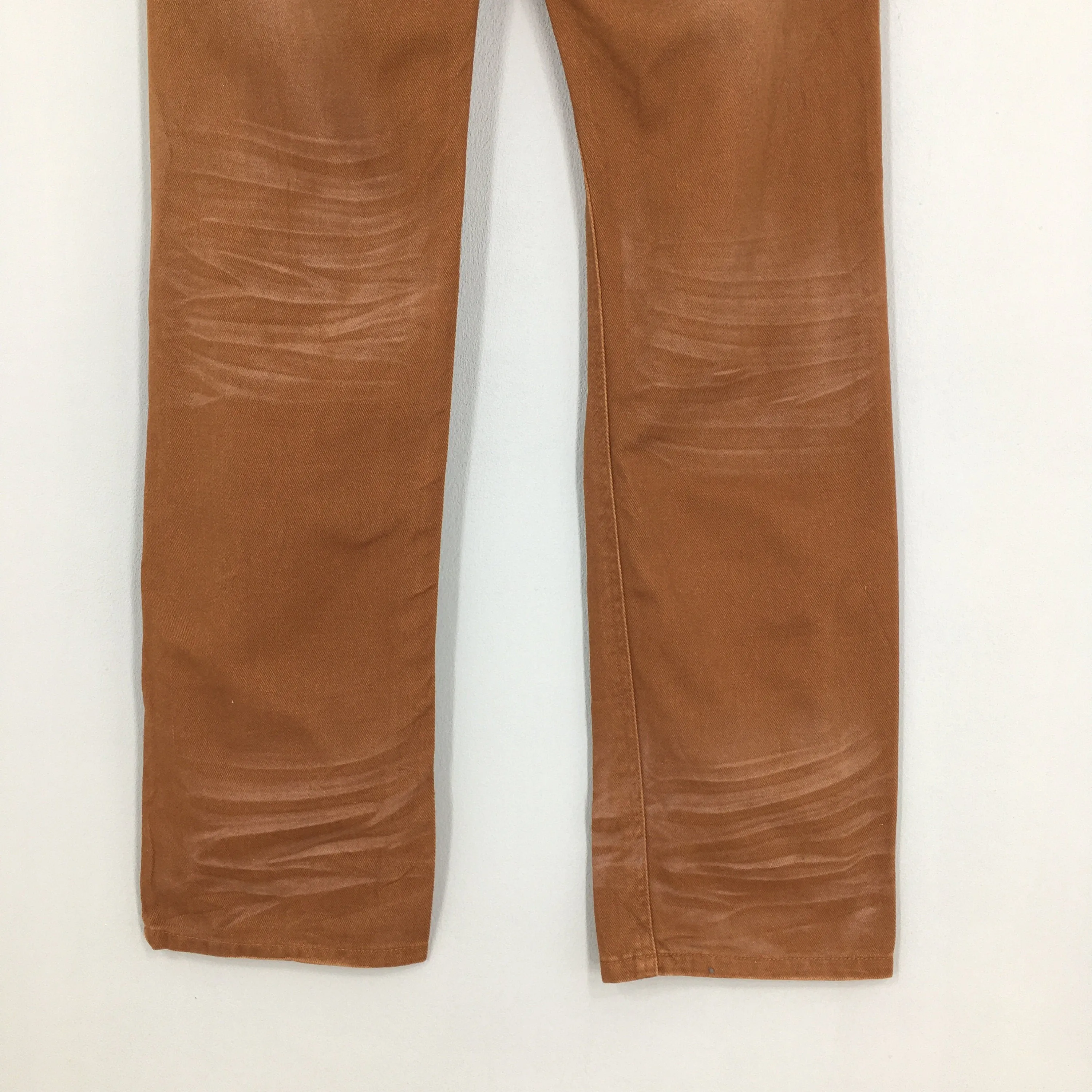 Japanese Lowbox Brown Acid Stoned Wash Jeans Size 30x31.5