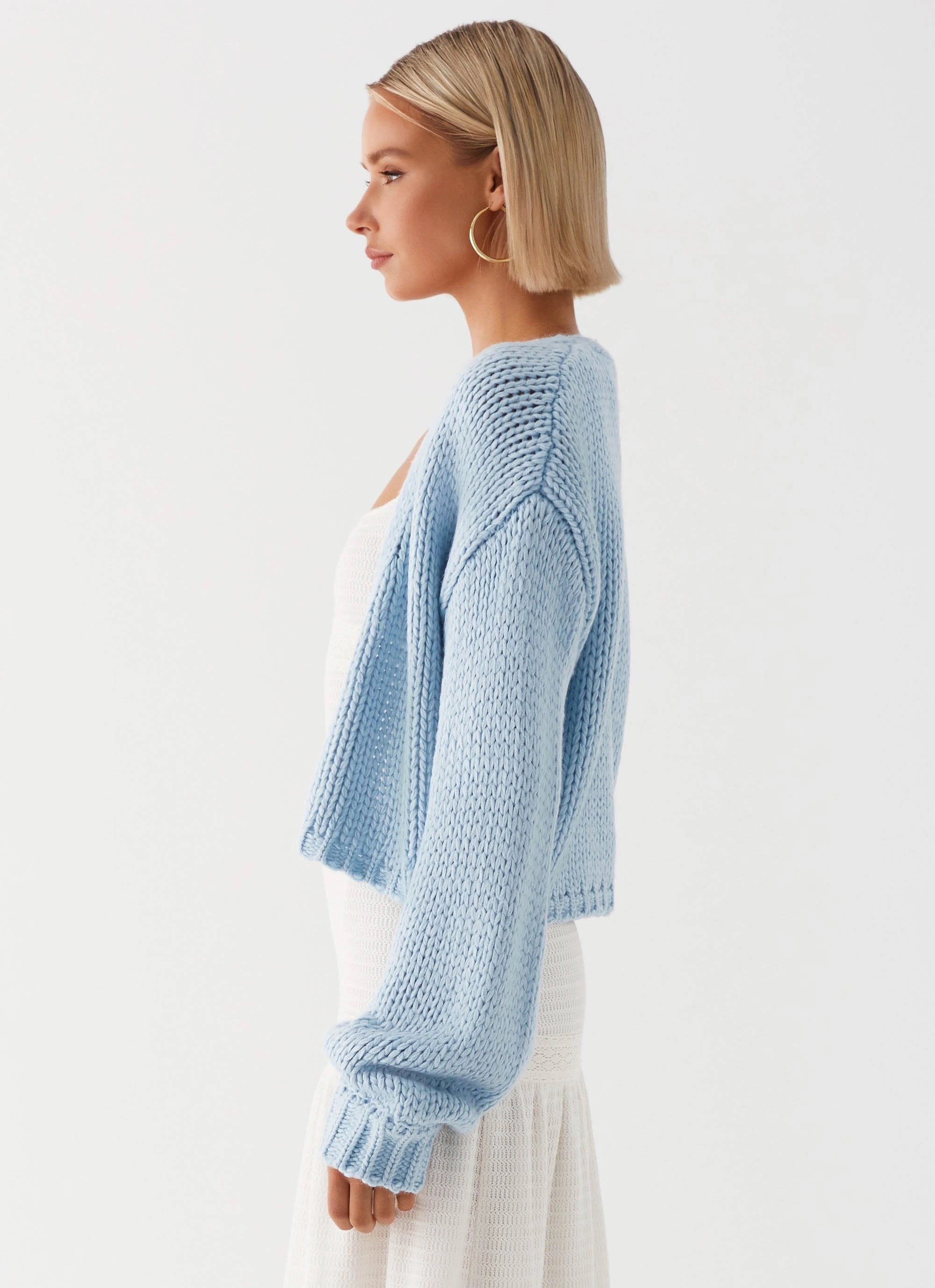 Jasleen Knit Cardigan - Blue Cross Ventilation Panels