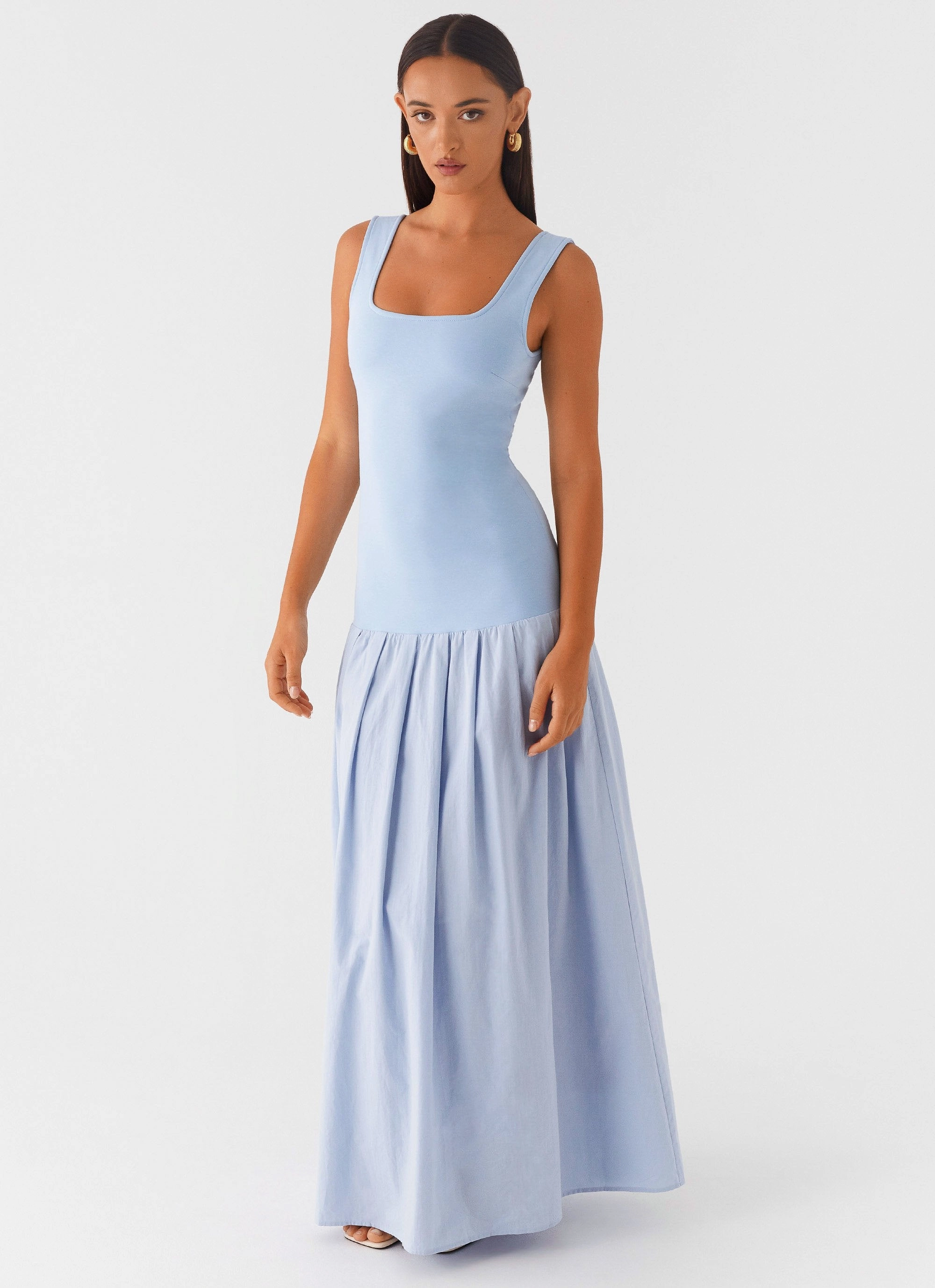 Jaxon Maxi Dress - Blue Polished Finish Urban Classic