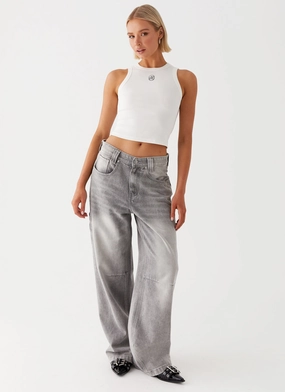 Jaylie Denim Jeans - Light Wash Trendy Look Casual Look