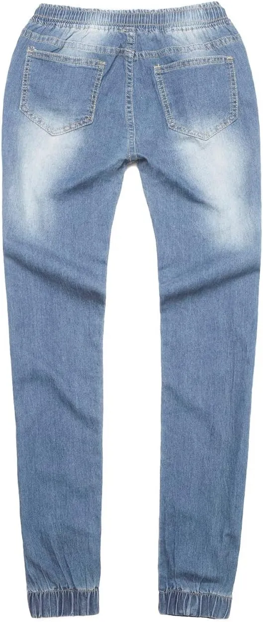 Jeans for Women Stretch Ankle Bootcut Jeans Drawstring Waisted Straight Leg Jeans Trendy Loose Fit Denim Pants Y2k