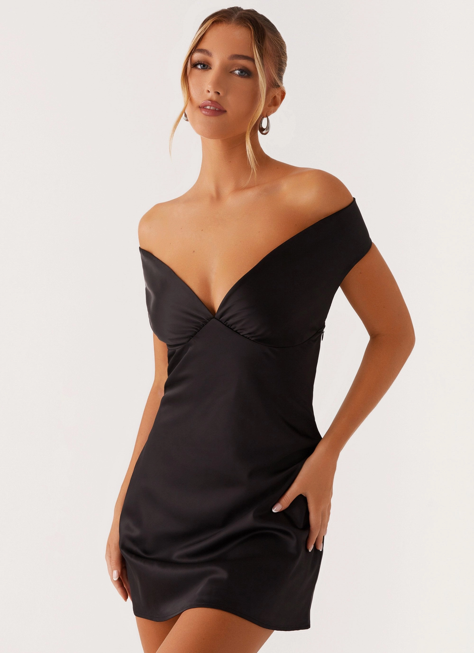 Jenner Mini Dress - Black LayeredHemline