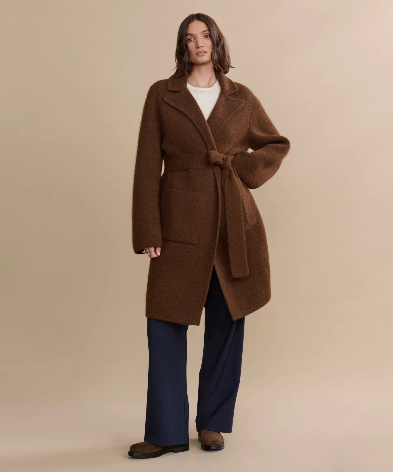 Jessica Sweater Coat Eco Dye Process Airtight Fasteners