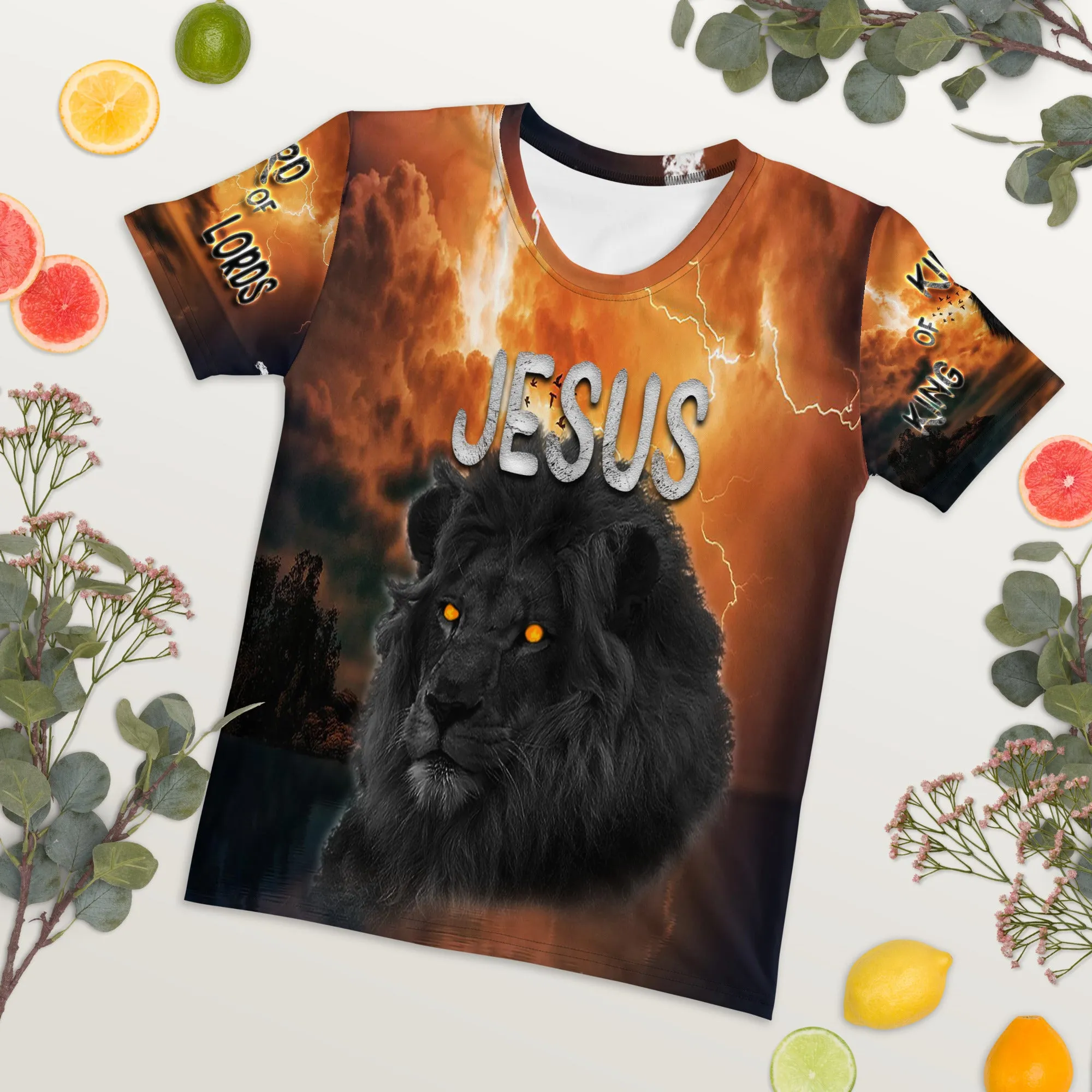 Jesus Lion of Judah AOP - Women's Short Sleeve T-shirt