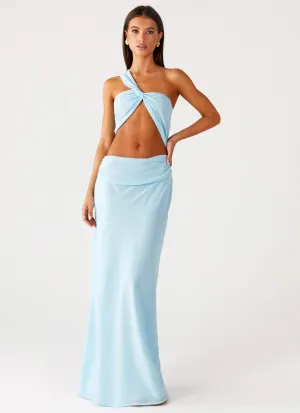 Easy Comfort Cindelle One Shoulder Maxi Dress - Turquoise