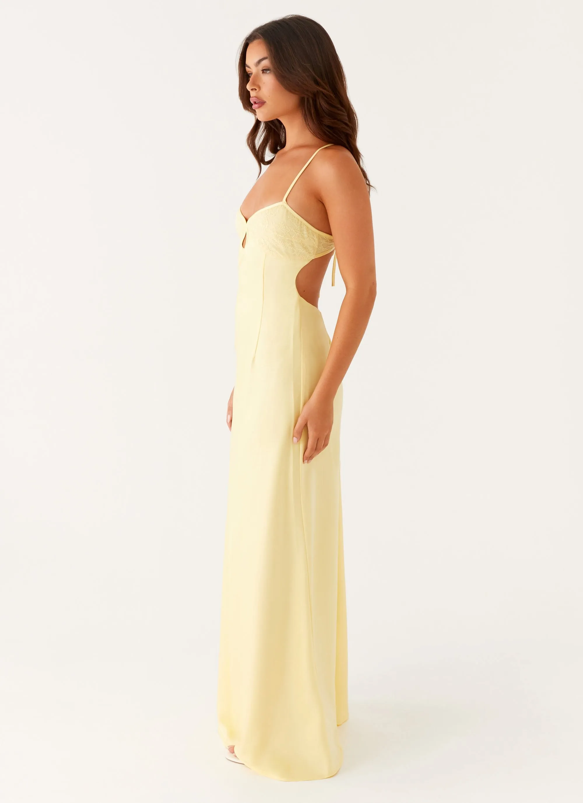 Joanie Maxi Dress - Yellow Soft Vibes