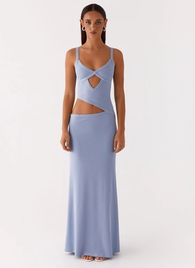 Calm Movement Jocelyn Maxi Dress - Blue