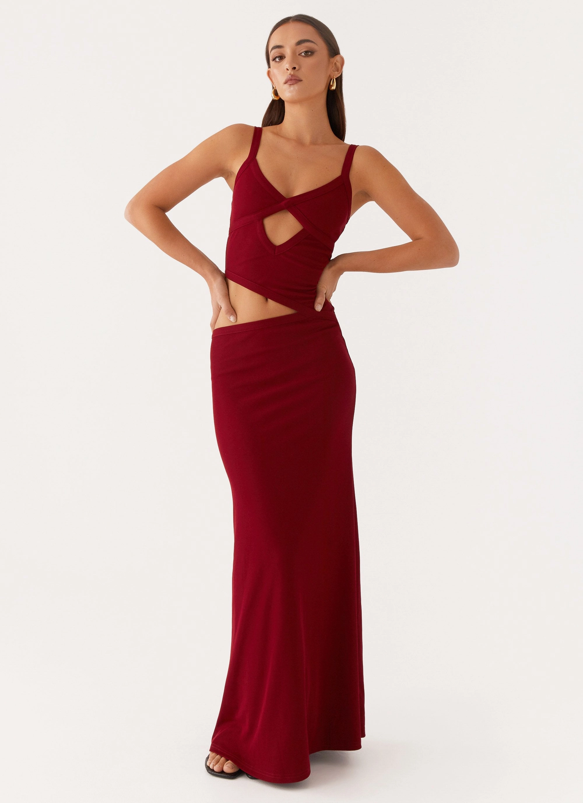 Jocelyn Maxi Dress - Maroon Statement-Piece summer breeze