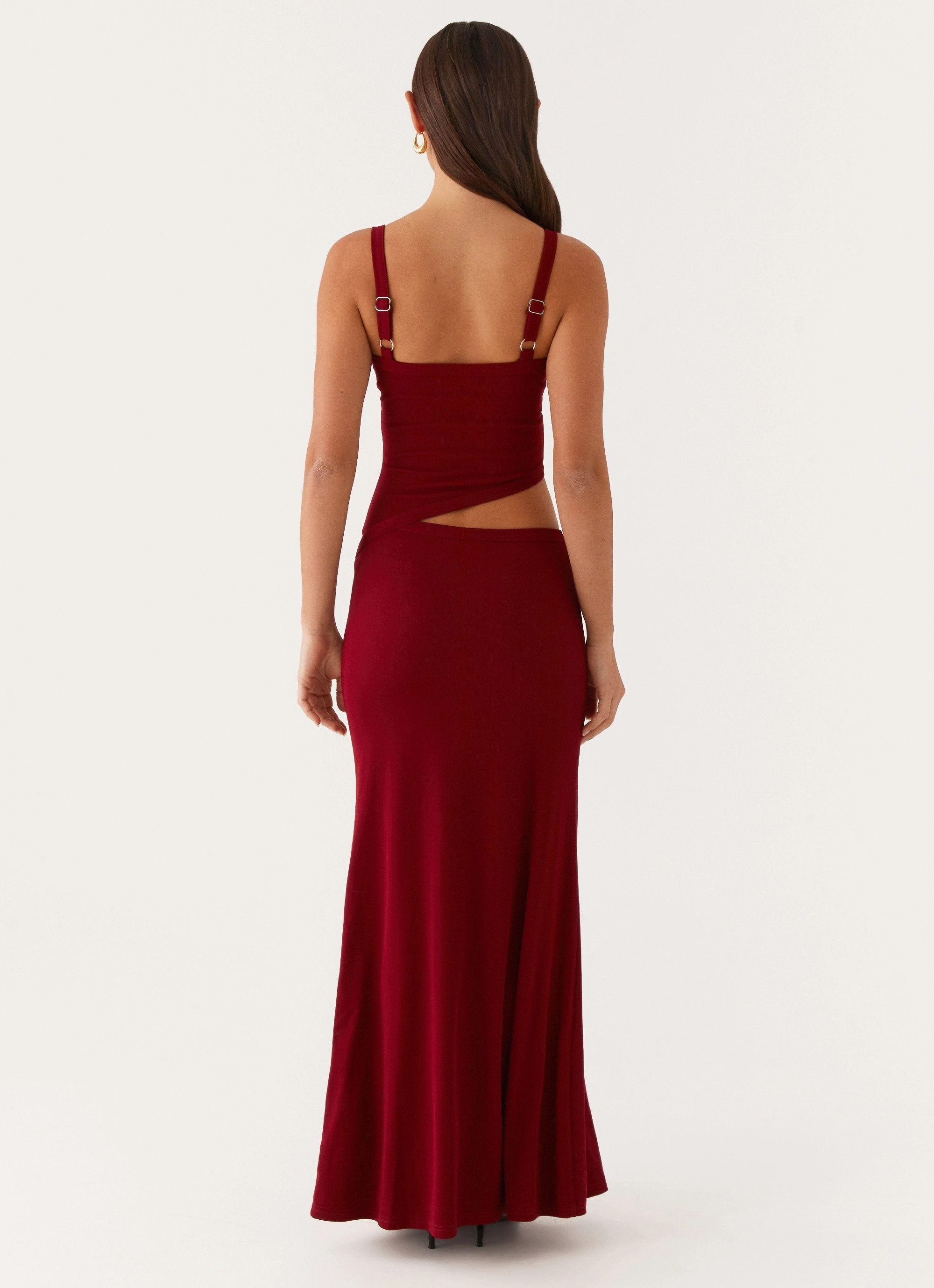 Jocelyn Maxi Dress - Maroon Perfect Layer