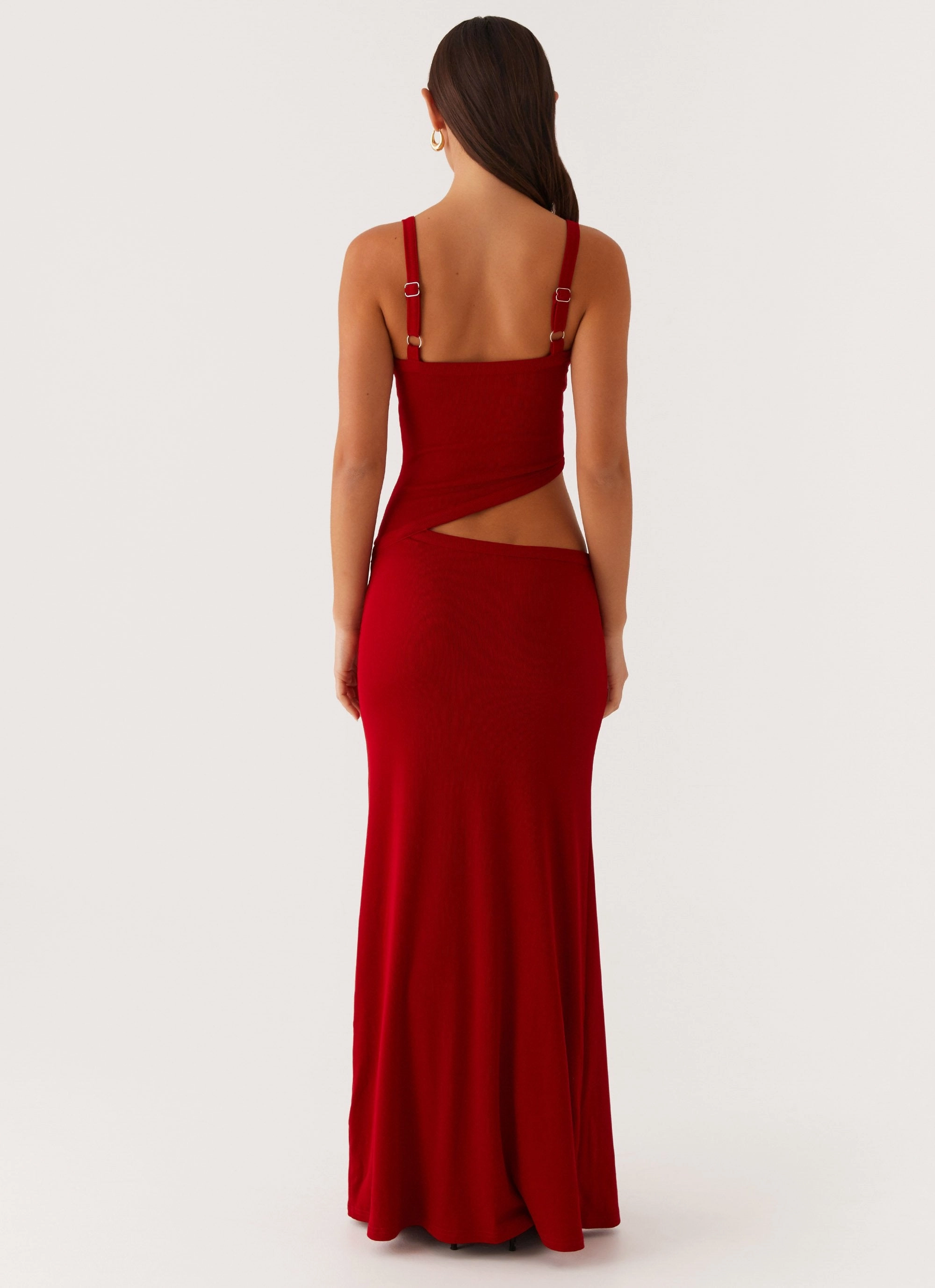 Refined Vibe Easy Elegance Jocelyn Maxi Dress - Red