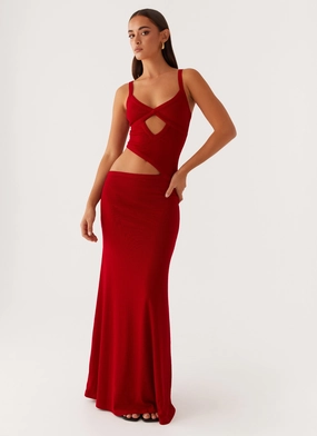 Effortless Layering Jocelyn Maxi Dress - Red