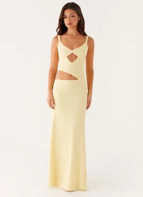 Maximalist-Trend Jocelyn Maxi Dress - Yellow
