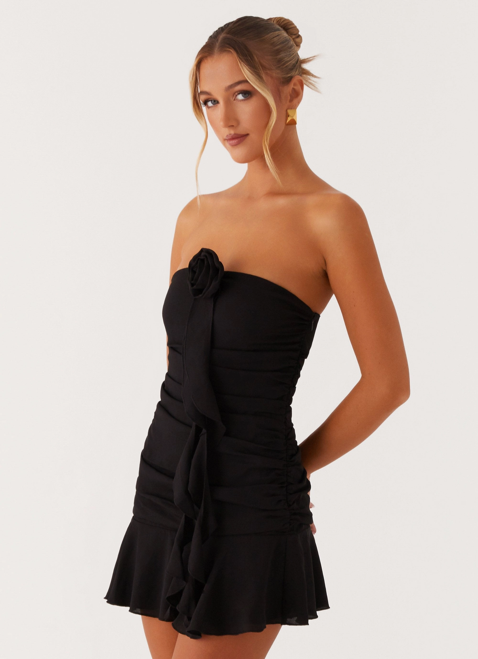 Jodie Mini Dress - Black Form Flow
