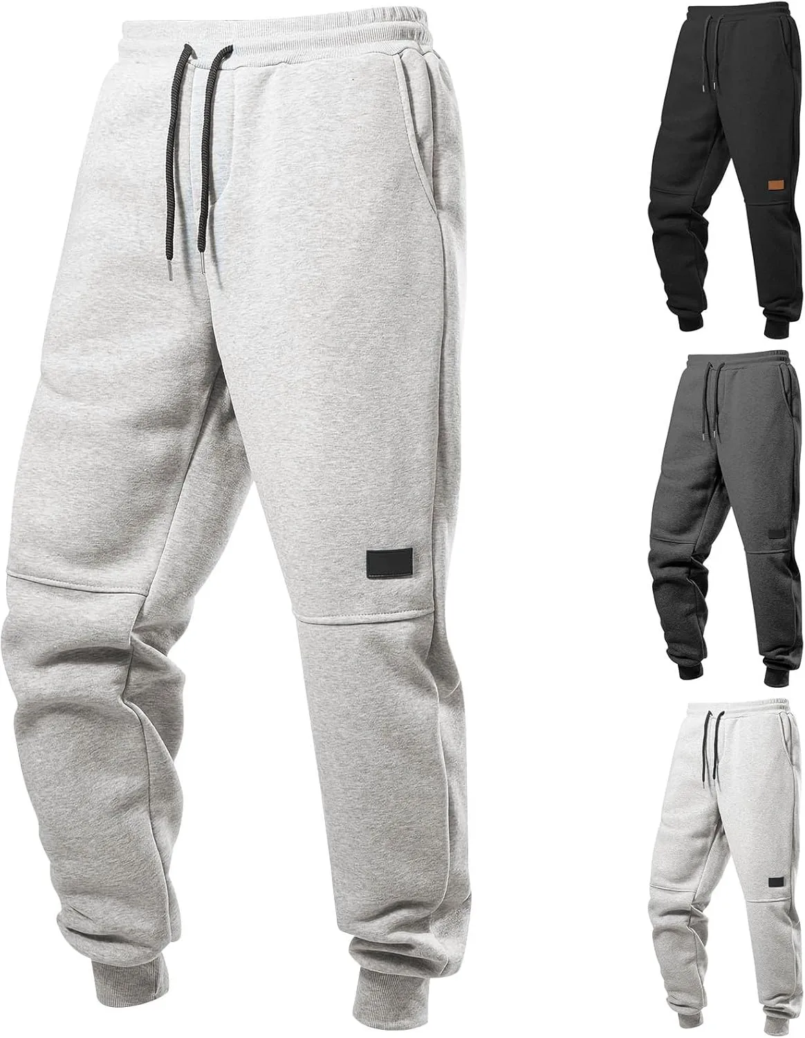 Joggers for Men Baggy Drawstring Waist Tapered Athletic Sweatpants with Pockets Casual Workout Active Running Pants