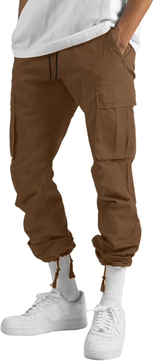 Joggers Pants Man Pants Casual Jogging Sports Elastic with Pockets Men's Men's Pants Heavyweight Fleece Cargo