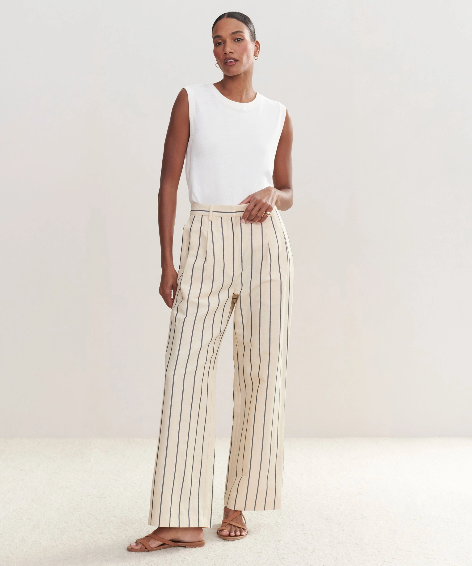 Double Layered Hem Cozy Stretch Fit Jones Trouser