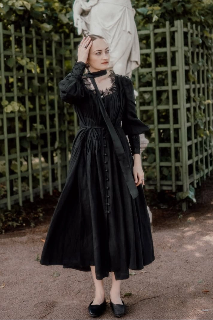 Casual Vibe Josefina 19 | Dreamy Pleated Linen Dress Gown