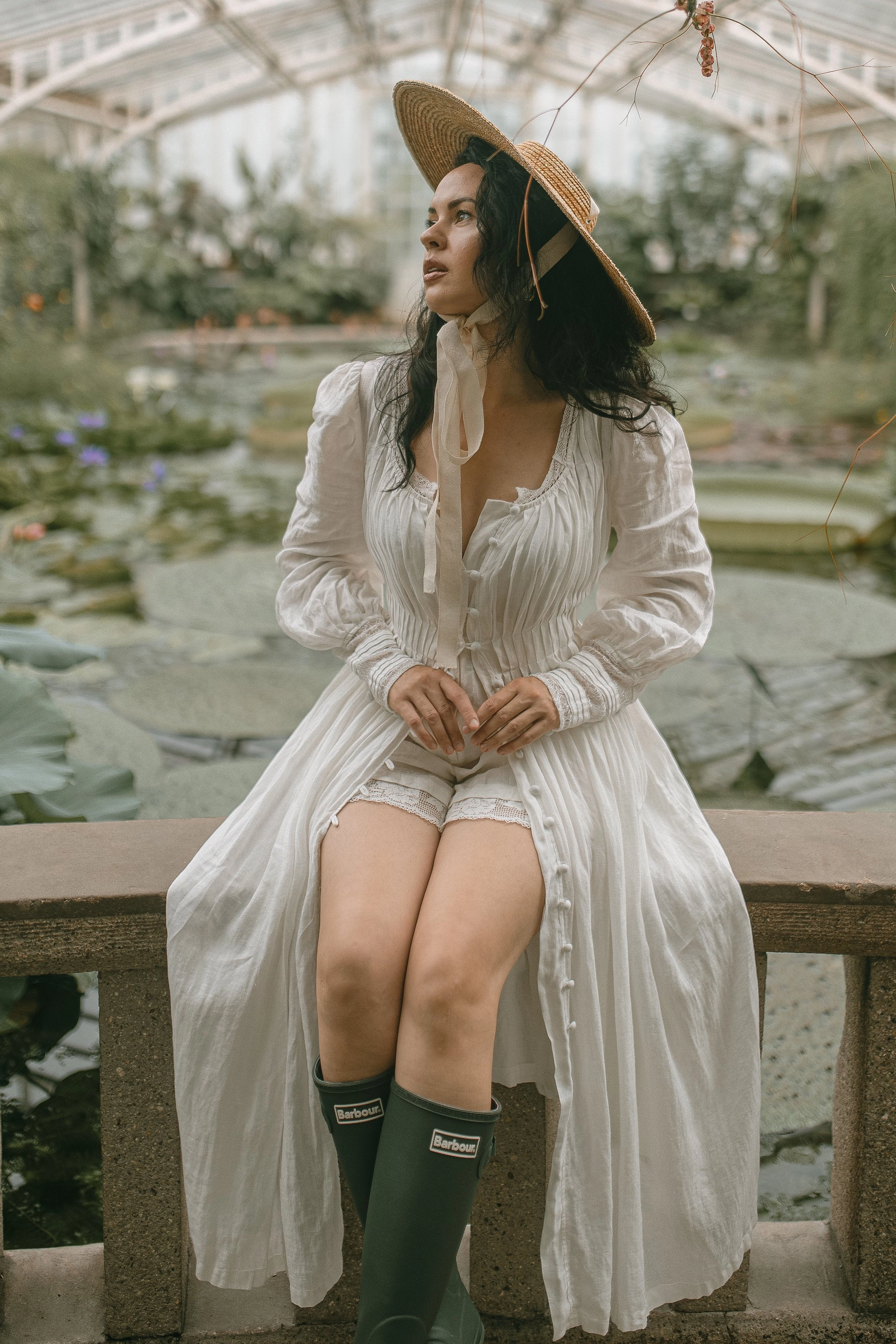 Josefina 19 | Dreamy Pleated Linen Dress Gown Soft Touch Blend