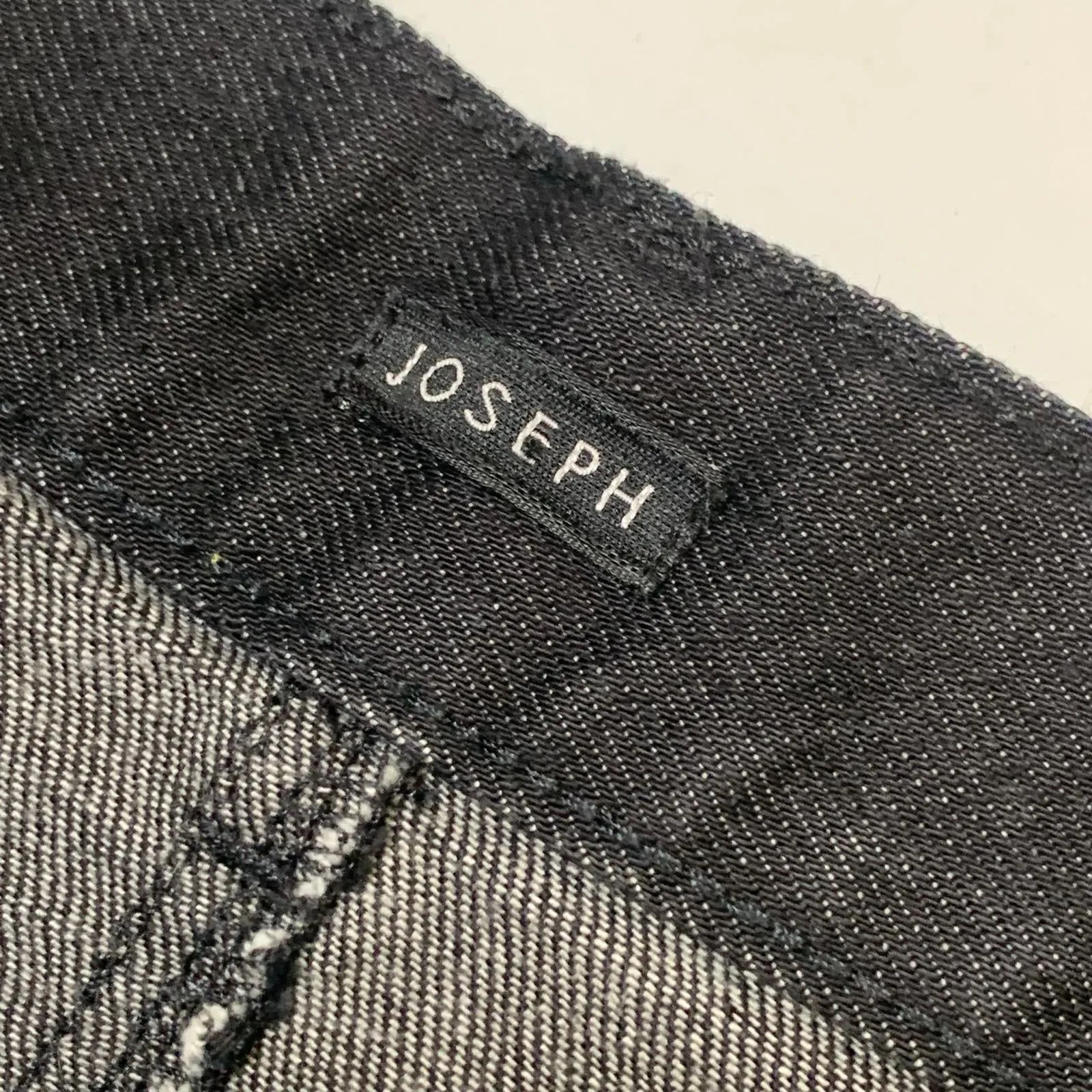 JOSEPH Black Wash Ladies Denim A-Line Knee High Skirt Size UK 14