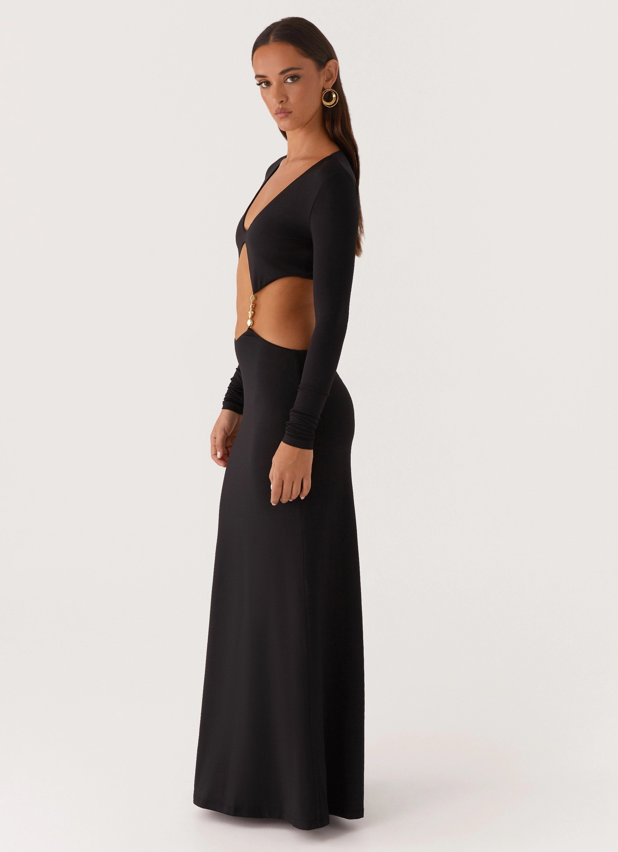 Timeless Soft Gender Inclusive Jourdan Maxi Dress - Black