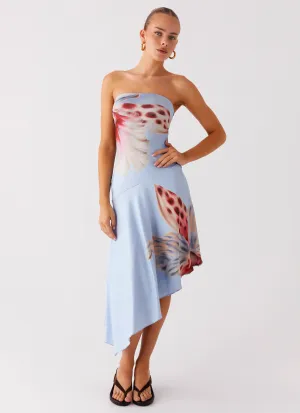 Juliana Midi Dress - Deep Sea Bloom Event Safe Soft Cut