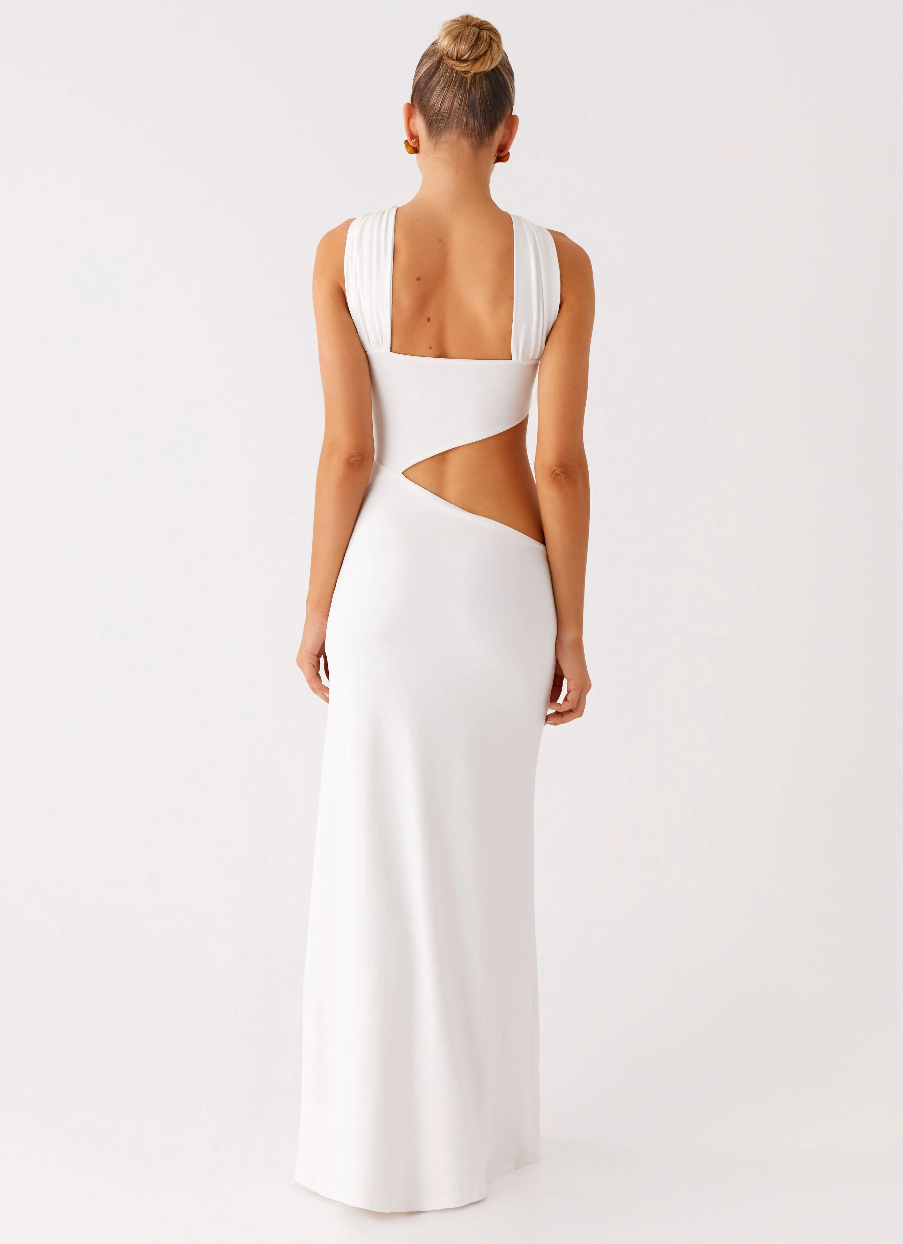 museum visit Easy Layers Juliander Knot Maxi Dress - White