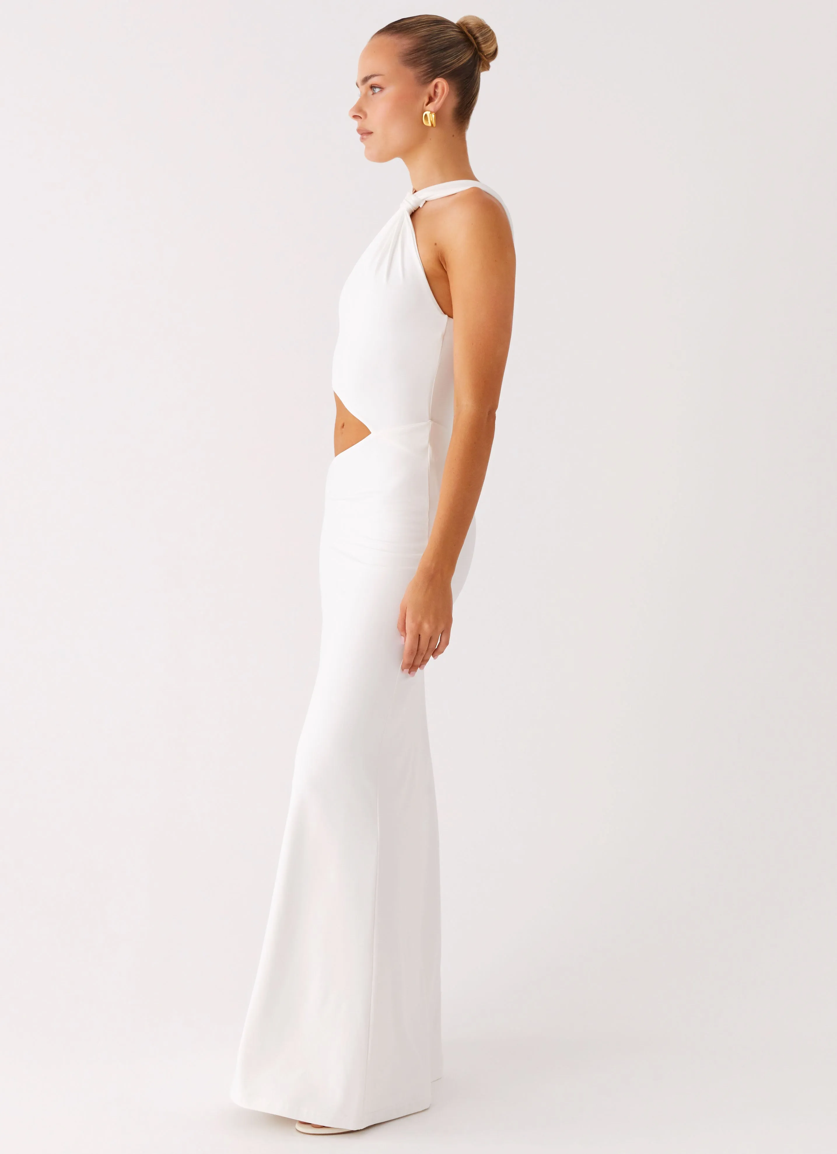 Juliander Knot Maxi Dress - White Inclusive Fit Dreamy Layers