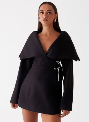 Floating Shape Kaide Mini Dress - Black