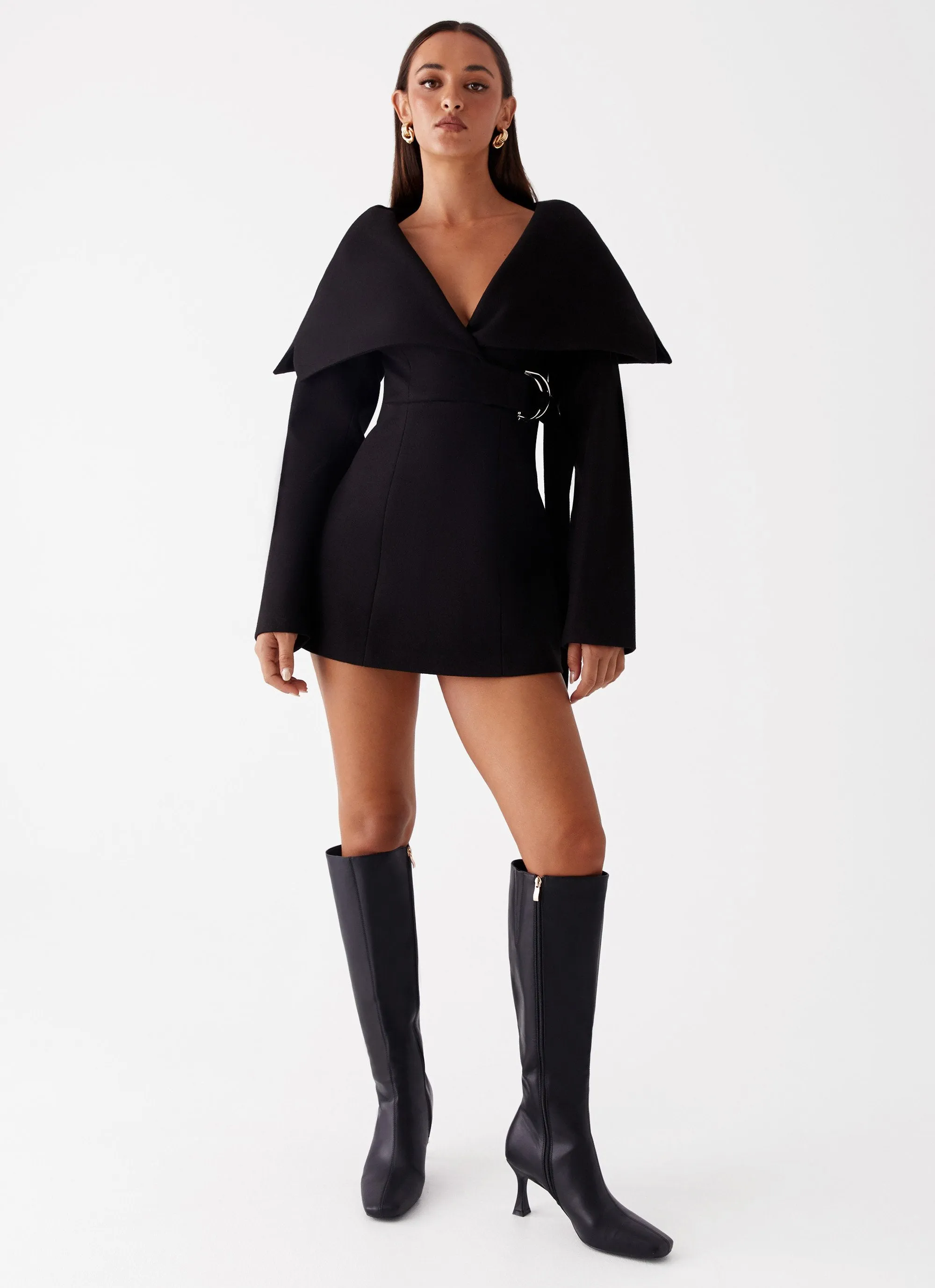 Kaide Mini Dress - Black Soft Movement Feminine Details