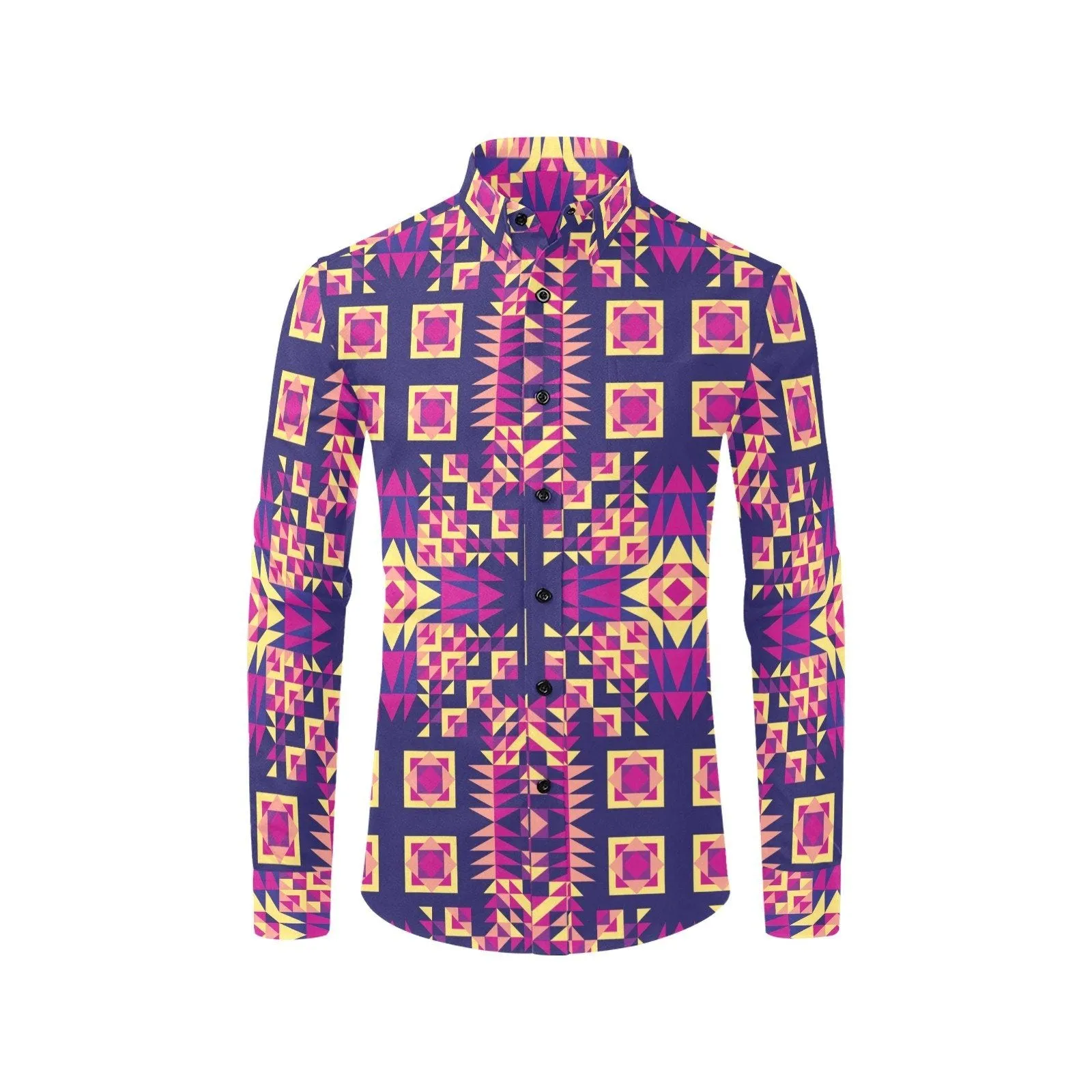 Kaleidoscope Bleu Men's Casual Dress Shirt