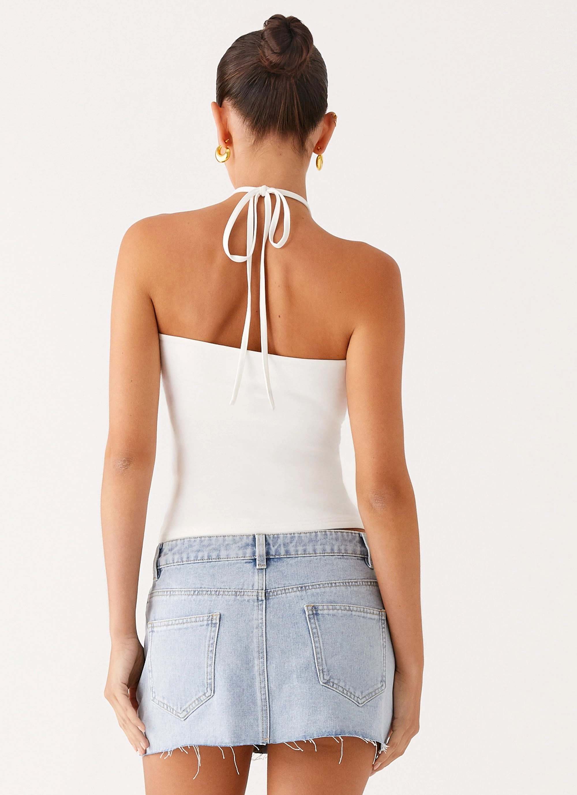 Kamen Low Rise Mini Skirt - Light Denim Quick Release Buckle