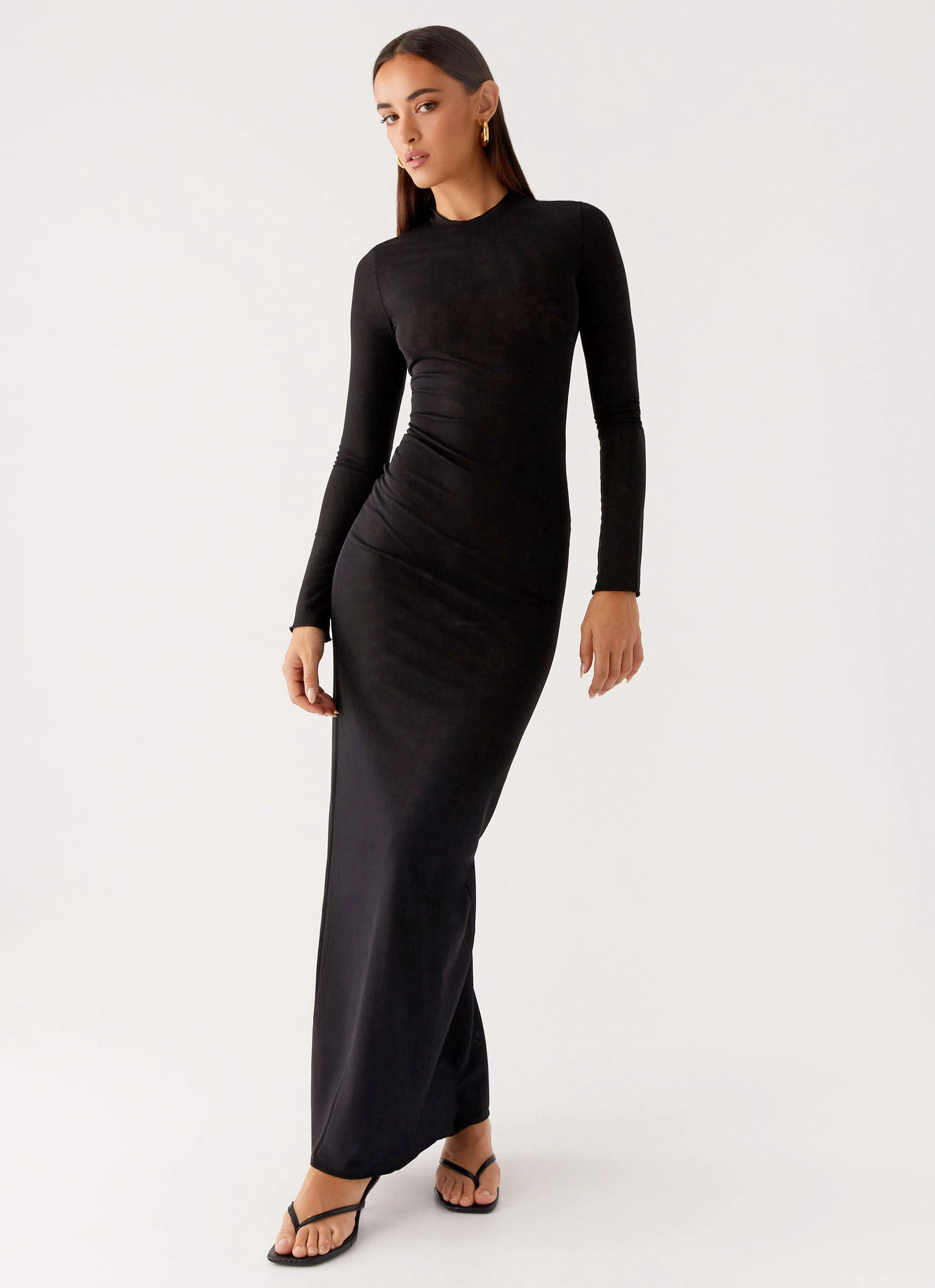 Kamora Maxi Dress - Black Cozy Layer