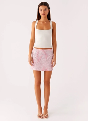 No Chafe Practical Wear Kandi Mini Skirt - Pink