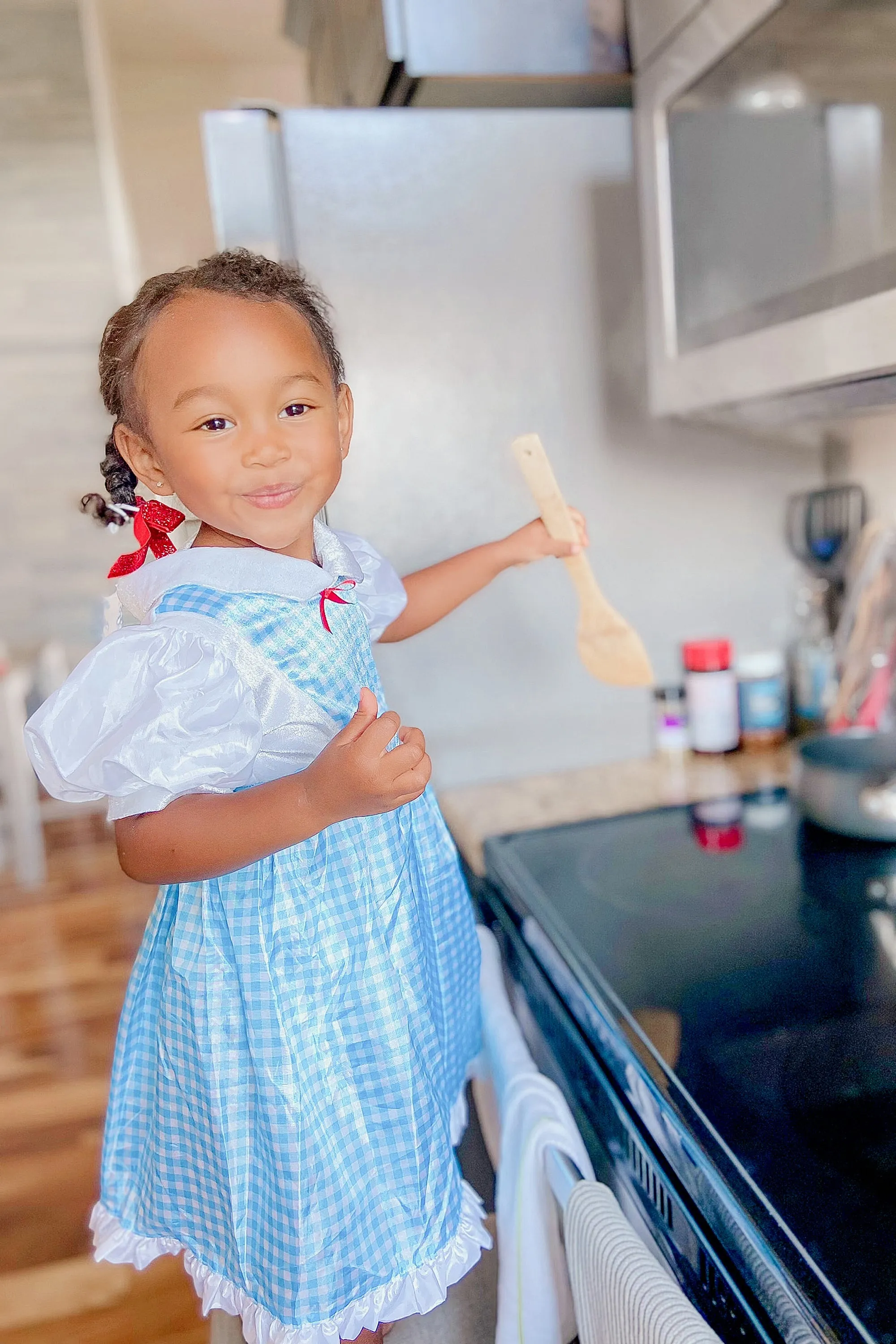 Kansas Girl with Bows