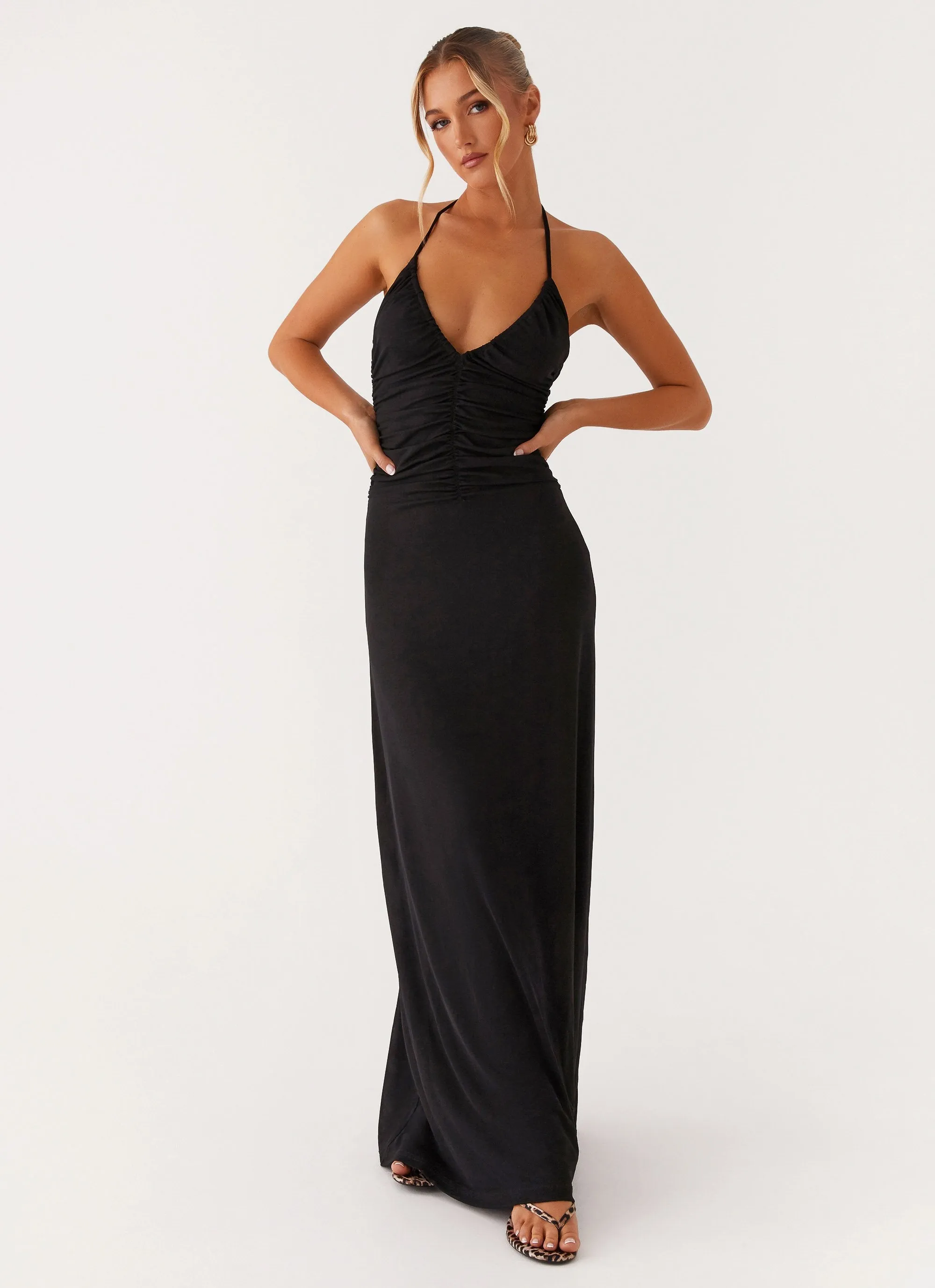Tiered-Skirt Kansas Maxi Dress - Black