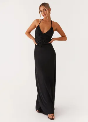 Tiered-Skirt Kansas Maxi Dress - Black